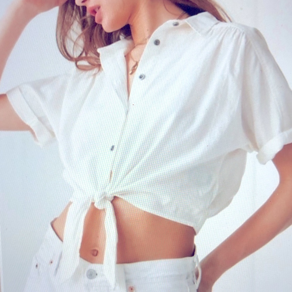 Urban Outfitters- BDG Jena Tie-Front Blouse